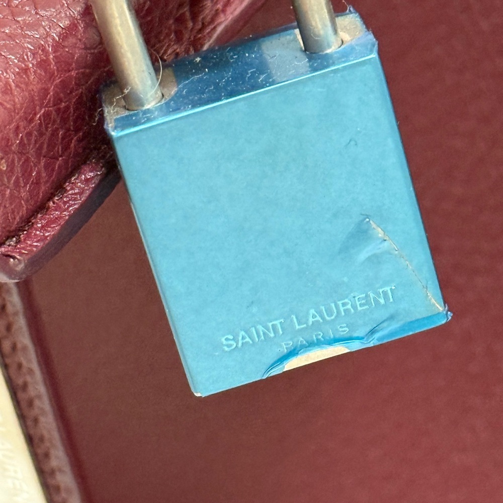 SAINT LAURENT
Baby Sac De Jour Tote/Shoulder Bag Burgundy with Silver Hardware - Picture 5 of 12